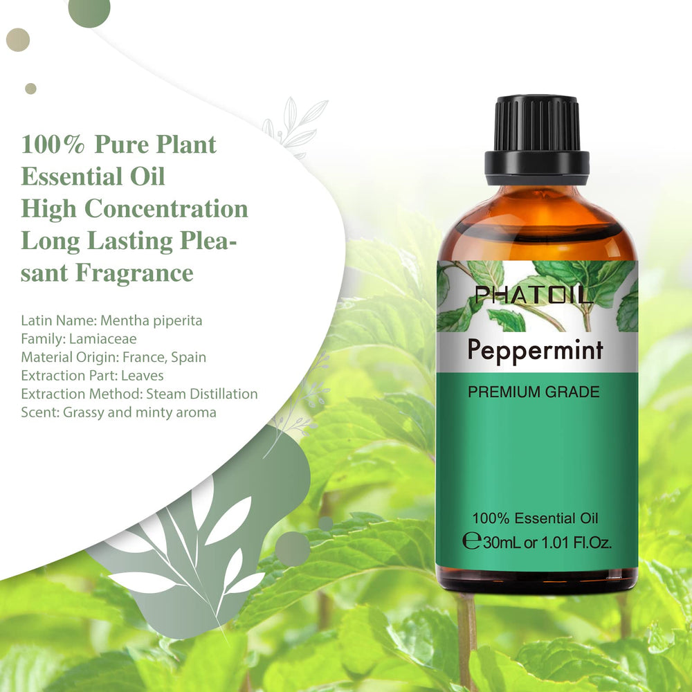 Diffuser releasing peppermint essential oil aroma