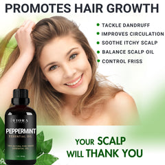 Peppermint oil for hair growth and scalp care