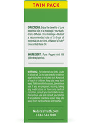 Lab-tested purity badge for peppermint essential oil