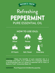 Peppermint Essential Oil Pure 2 oz for diffuser and aromatherapy