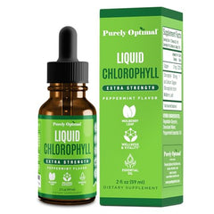 Peppermint flavored chlorophyll liquid drops
