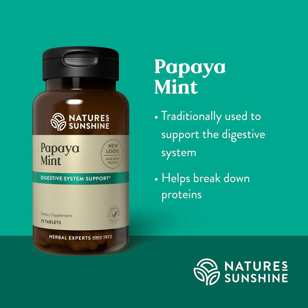 Peppermint leaves for fresh breath in chewable tablets