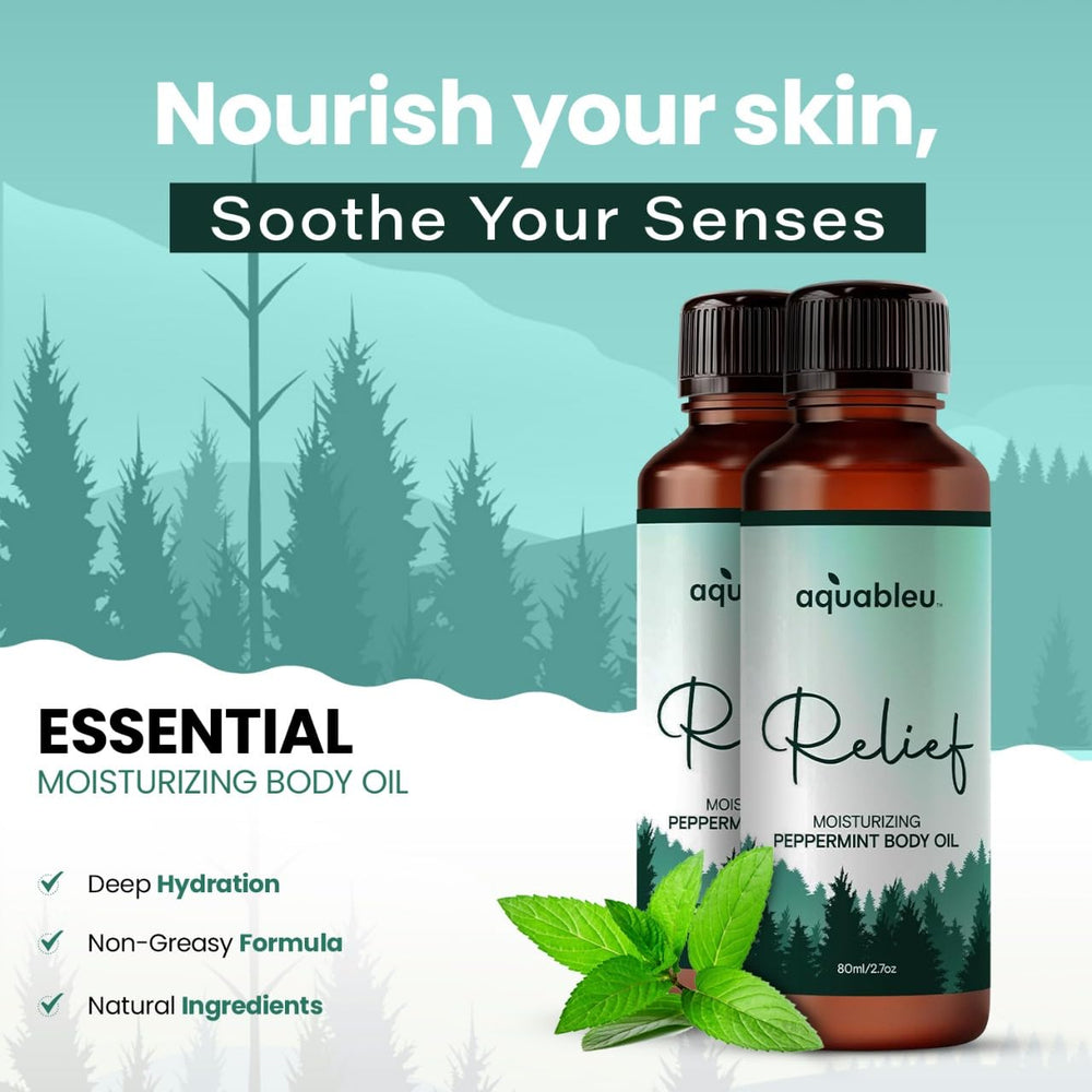 Skincare routine featuring peppermint essential oil blend