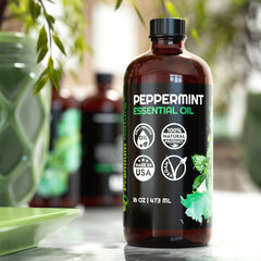 Peppermint essential oil for diffuser and aromatherapy