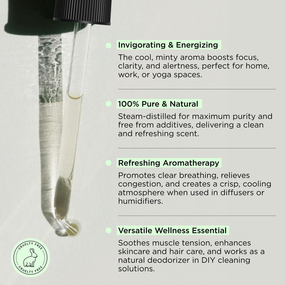 Peppermint essential oil used in diffuser and humidifier