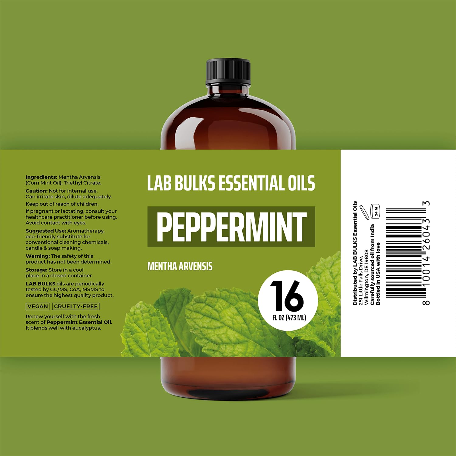 Peppermint essential oil for diffusers 32 oz bulk container