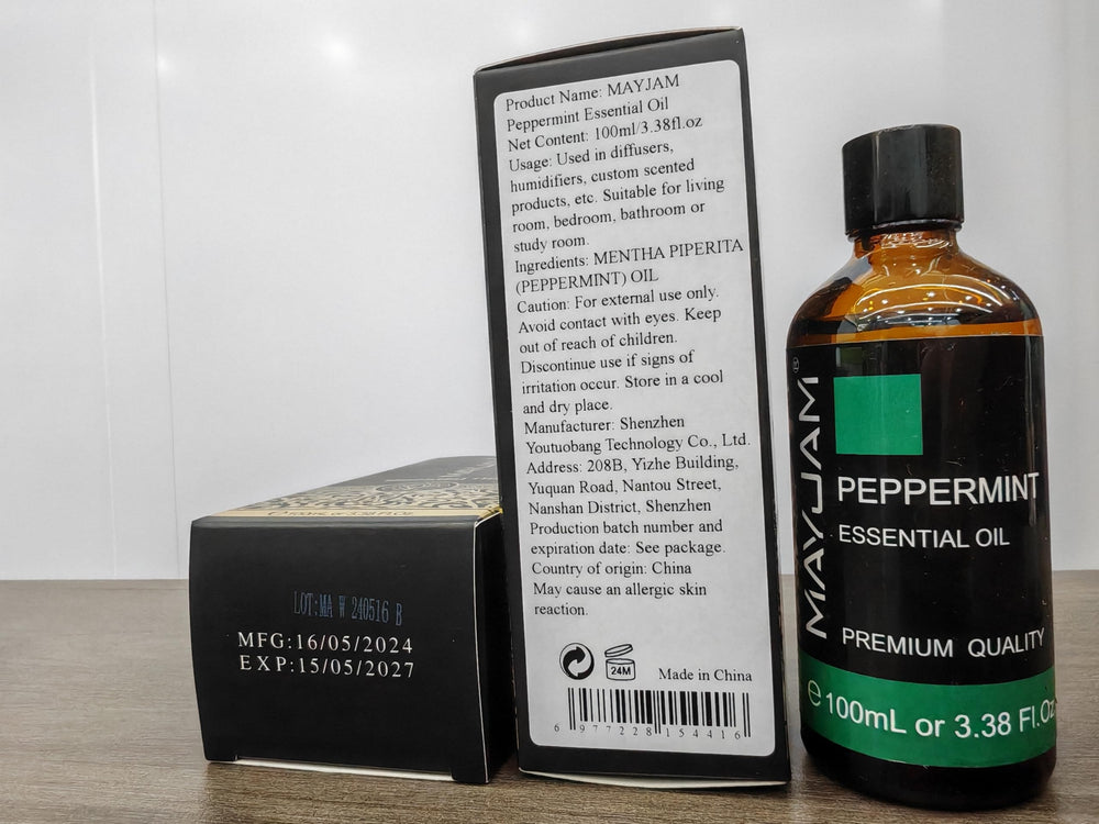 Glass dropper for peppermint essential oil