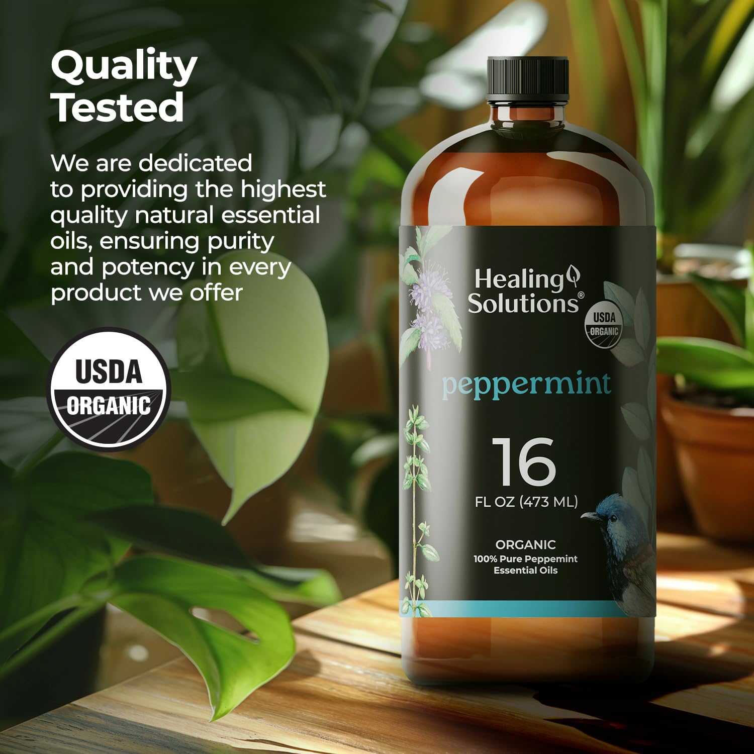 Peppermint essential oil for hair care and styling