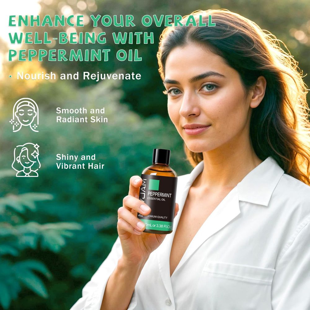 Peppermint essential oil for hair care applications