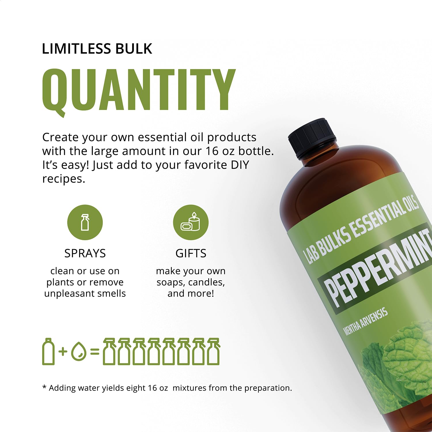 Peppermint oil used for hair growth applications