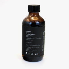 Label showing 100% pure and natural peppermint oil