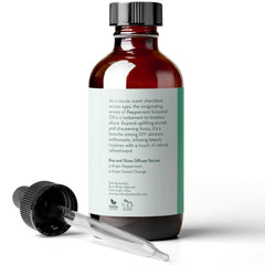 Peppermint essential oil used for skincare with carrier oil
