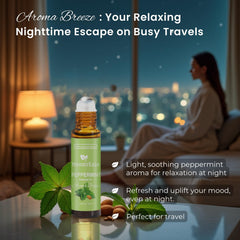 Calm, relaxing concept with peppermint aroma imagery