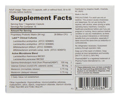 Close-up of Peptiva probiotic capsules with multi-strain formula and melatonin