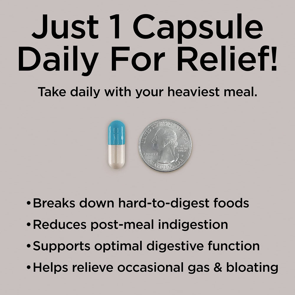 Peptiva digestive enzymes capsules beside product packaging