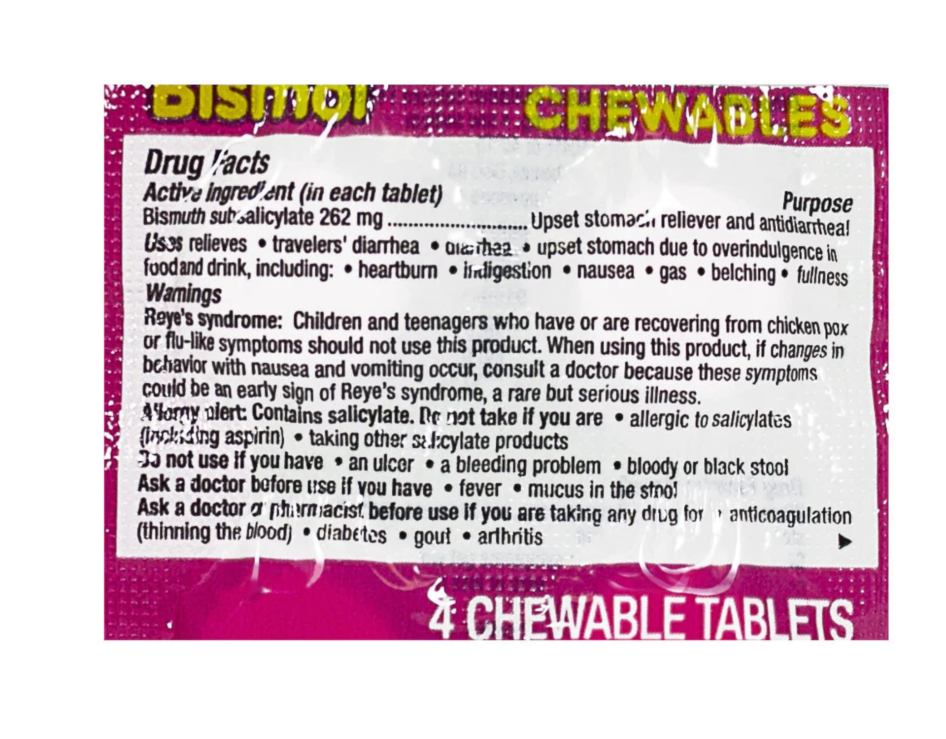 Pepto-Bismol 32-pack display ideal for family use and quick access.