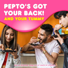 Pepto Bismol Liquicaps travel pack ready for trips and meals away from home.