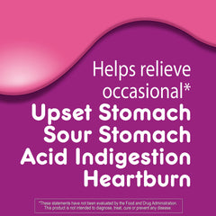 Pepto Kids Gummies pour into hand, convenient chewable for on-the-go relief