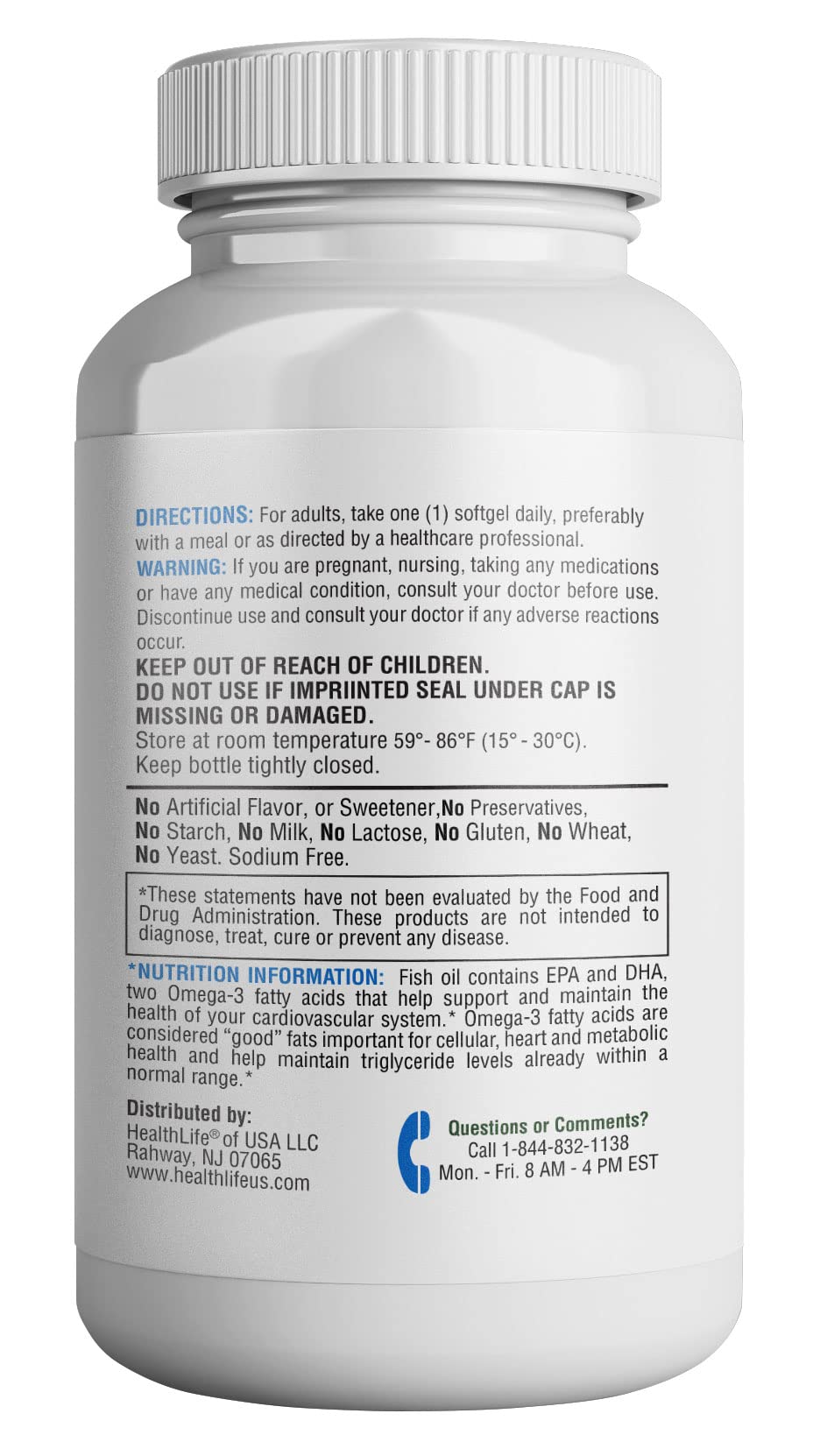 Per-serving Omega 3-6-9 information