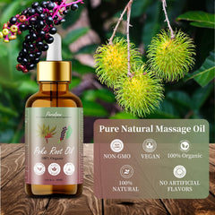 Infusion of poke root and organic castor oil ingredients