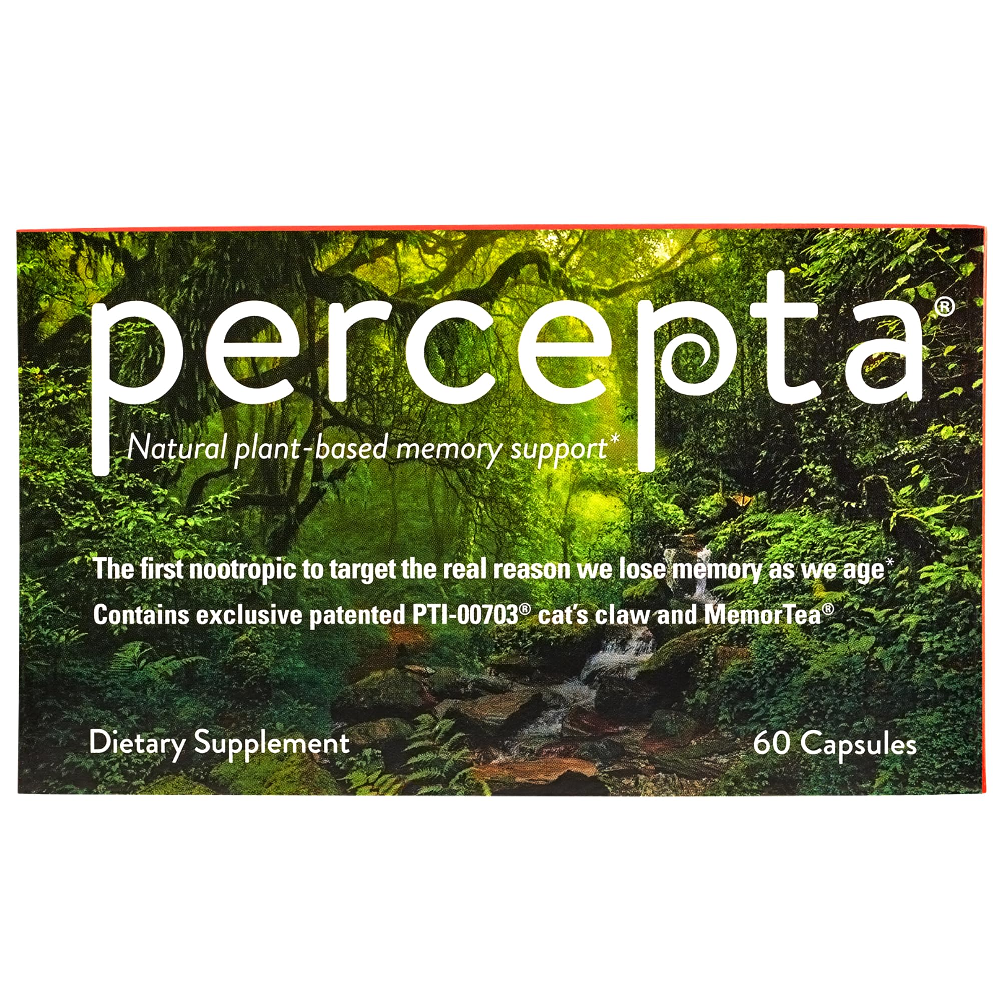 Percepta packaging with product name