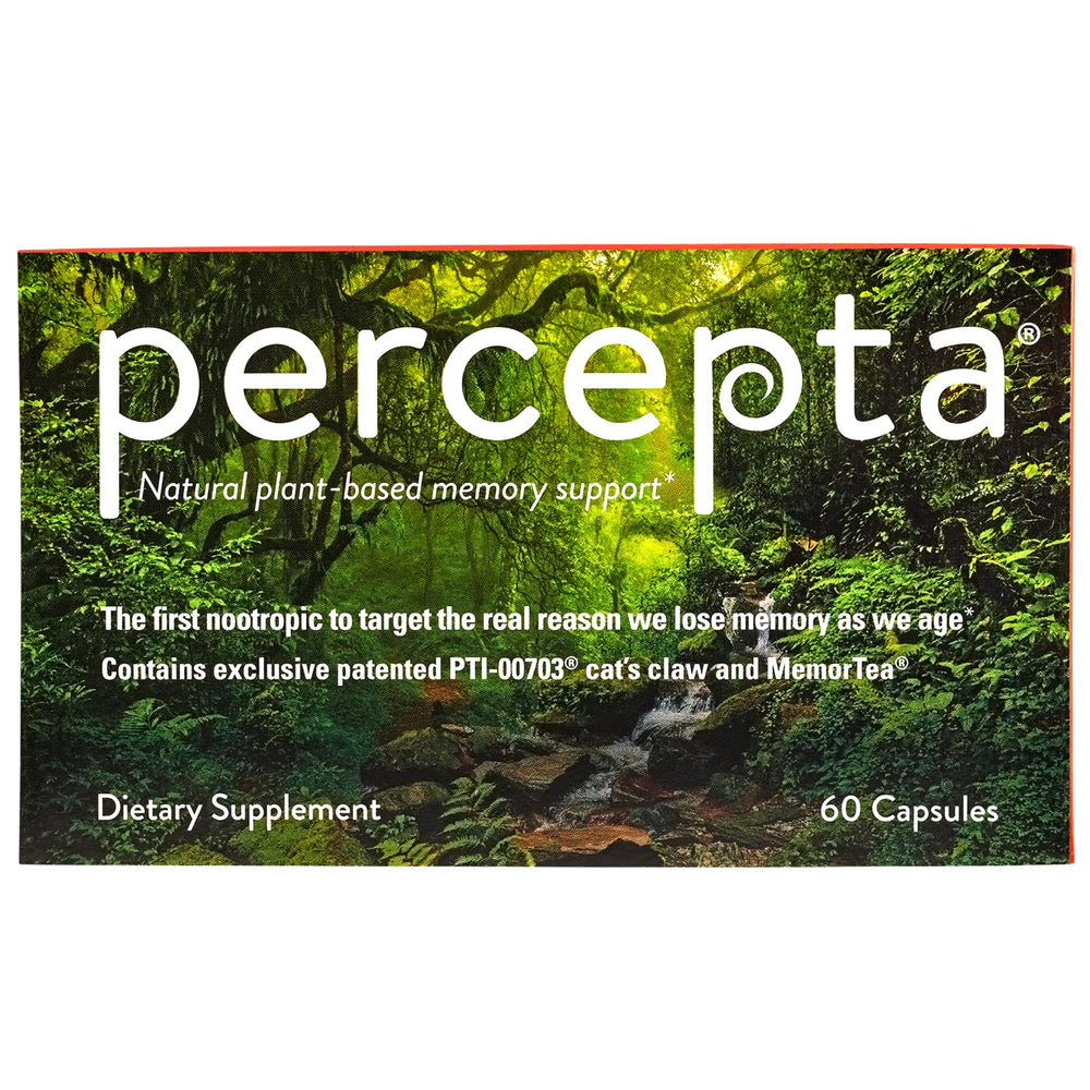 Percepta packaging with product name