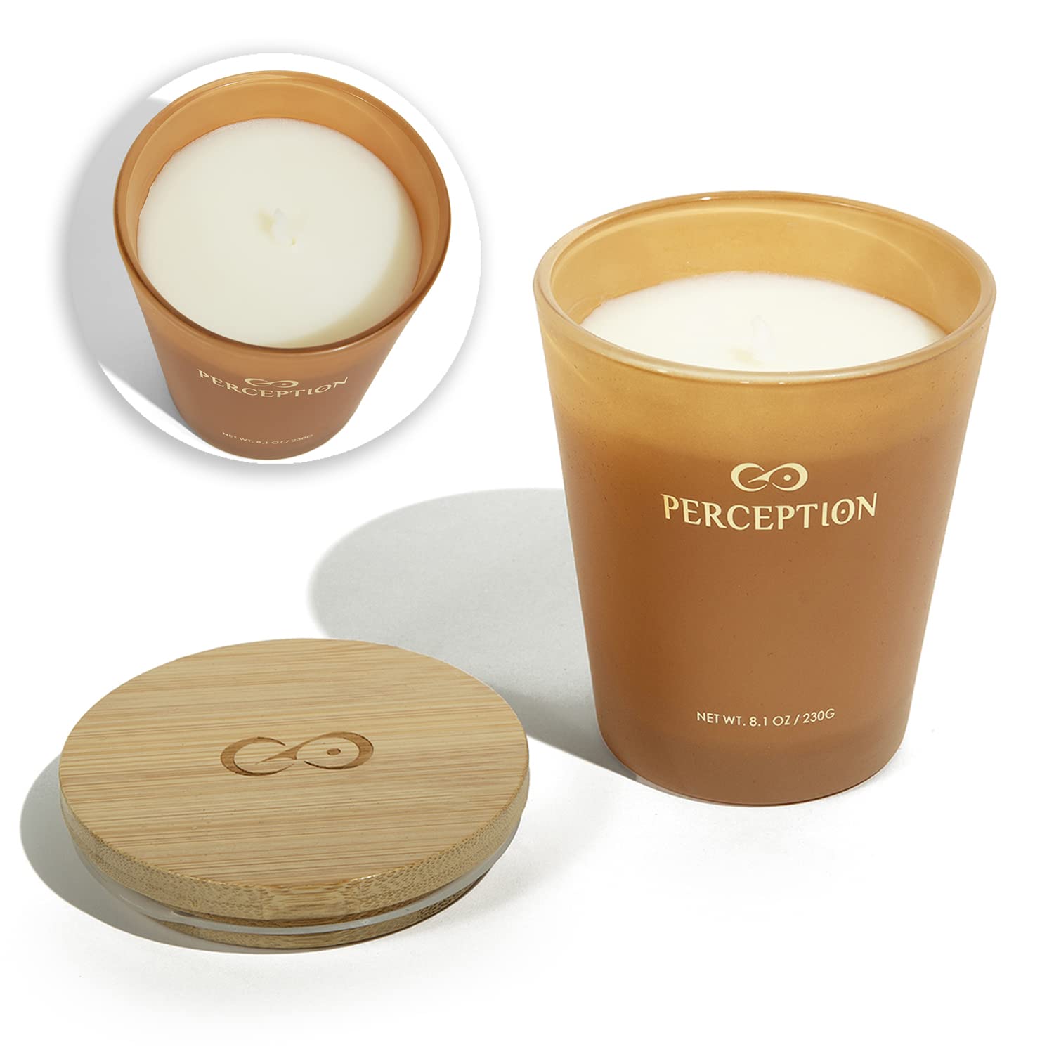 Perception Aromas premium cotton wick closeup for steady burn and reduced soot
