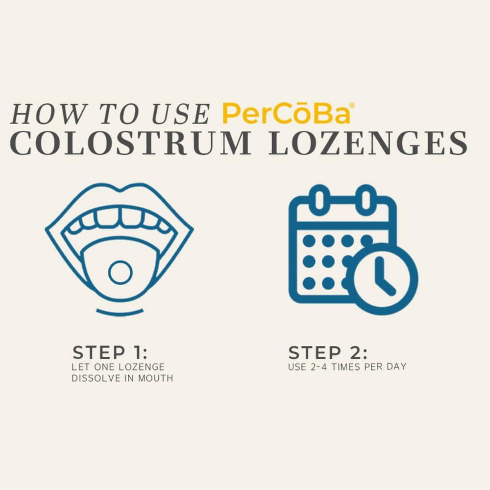 PERCOBA Colostrum Lozenges Berry box on white background
