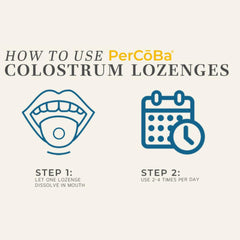 PERCOBA Colostrum Lozenges Berry box on white background