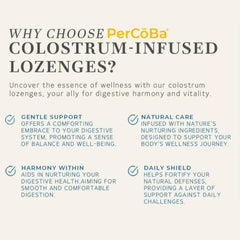 Label for PERCOBA Bovine Colostrum Lozenges Berry