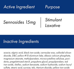 Perdiem Sennosides gentle formula label-closeup suggests relief with minimal discomfort.
