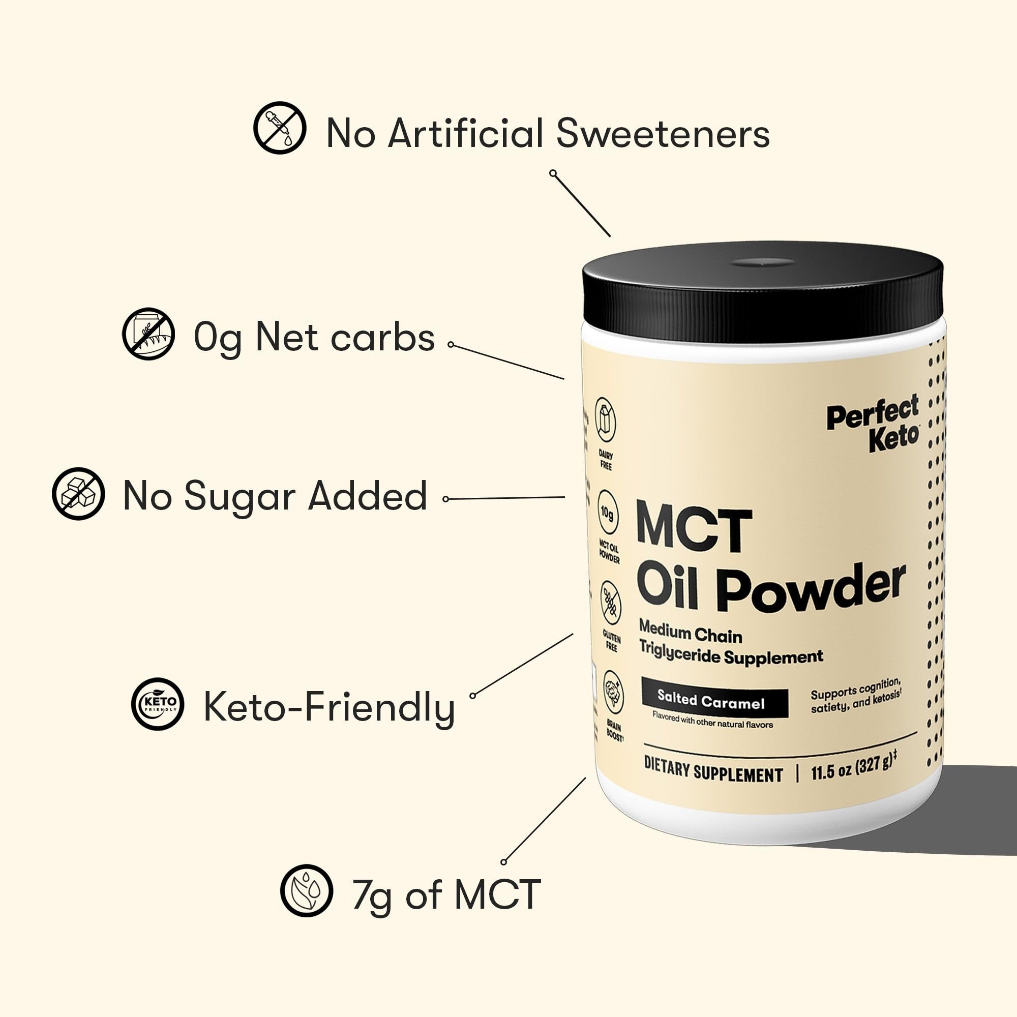 Protein shake enhanced with MCT powder for quick fuel.