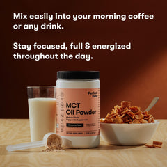 Protein shake blended with MCT Oil Powder