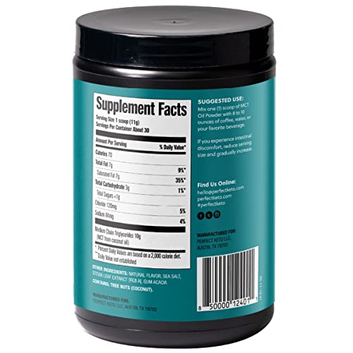 Scooping MCT Oil Powder into a beverage