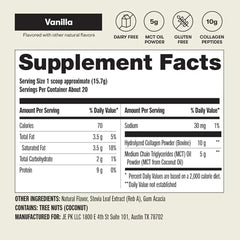 MCT energy concept with Perfect Keto collagen for focus