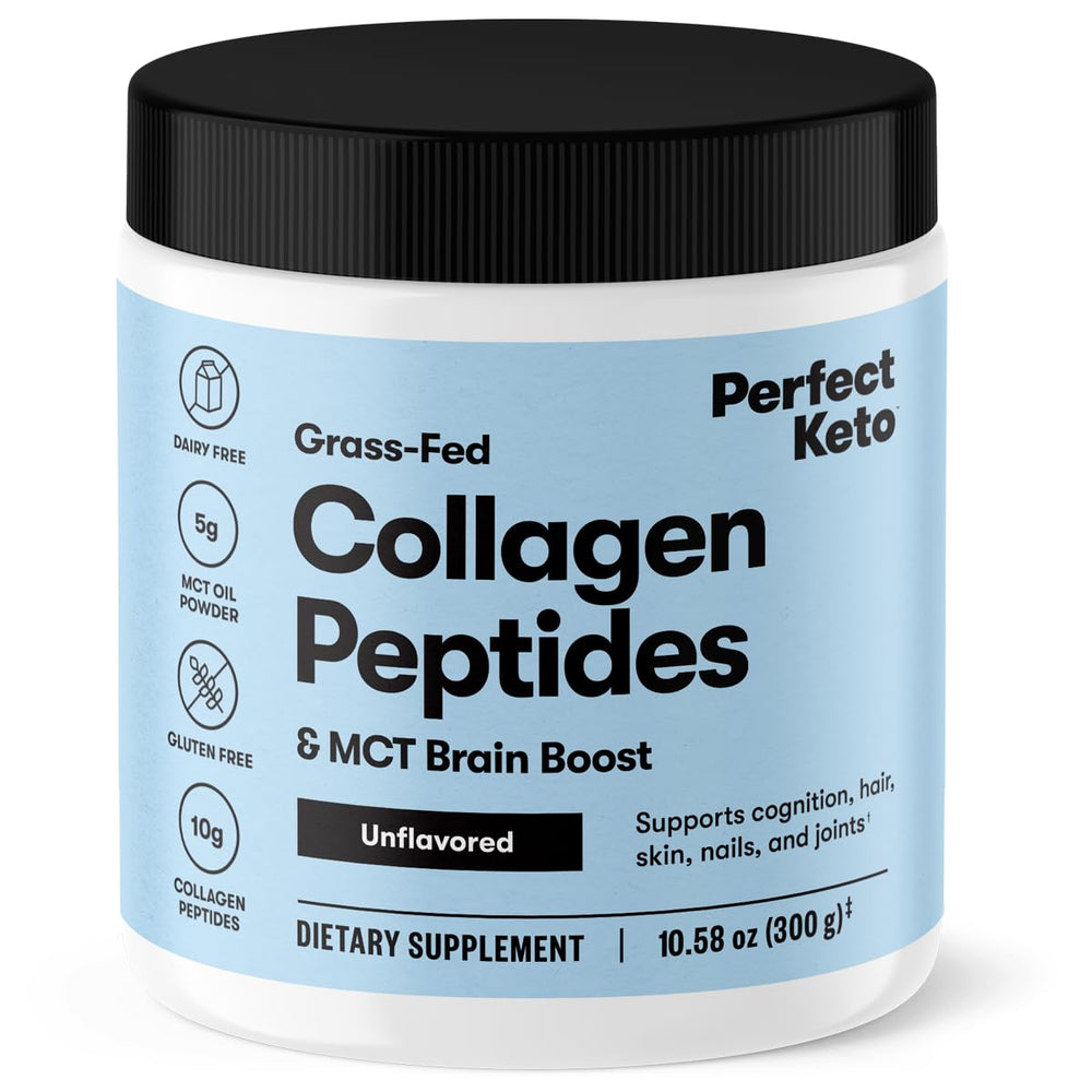 Front label view of Perfect Keto Collagen Powder