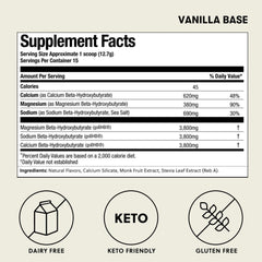 Perfect Keto vanilla ketones scoop highlights easy mixing and portion control.
