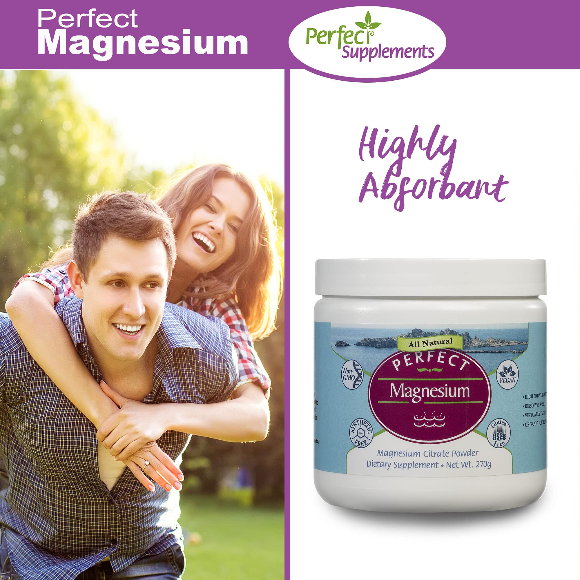 Scoop of magnesium citrate powder for a smoothie