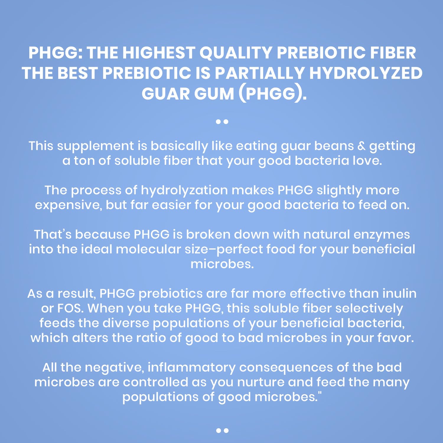 Nutrition label for PERFECT PASS Prebiotic PHGG Powder 210g