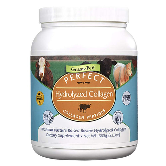 Front view of Perfect Supplements Hydrolyzed Collagen Powder 660g 2-pack