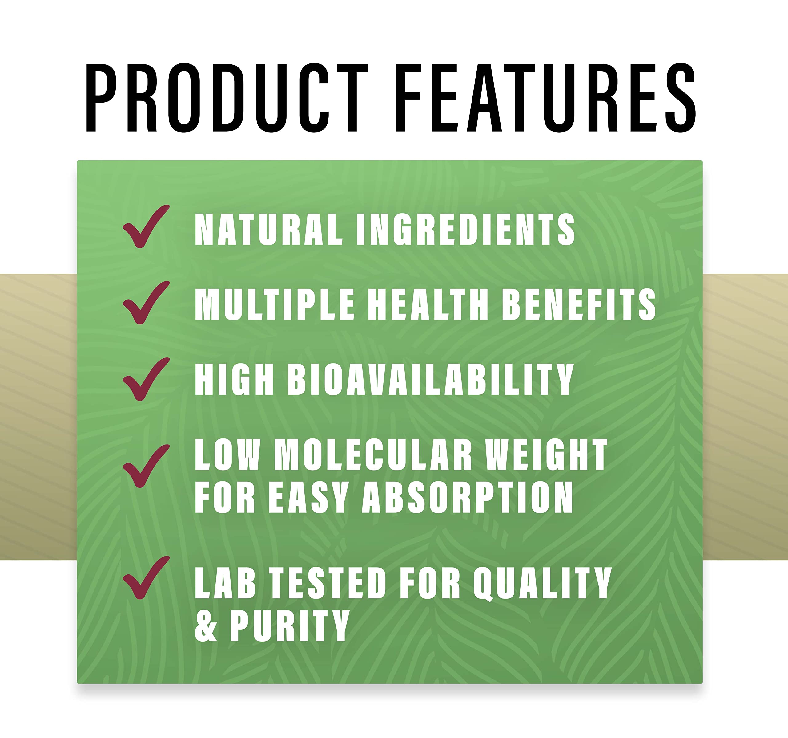 Perfect Supplements collagen powder closeup label showing Type I and III collagen and no additives