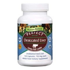 Bottle of Perfect Supplements Desiccated Liver 120 Capsules