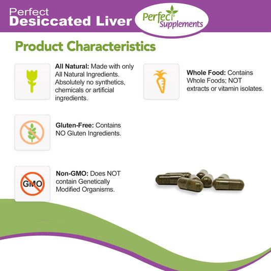 Desiccated liver capsules close-up