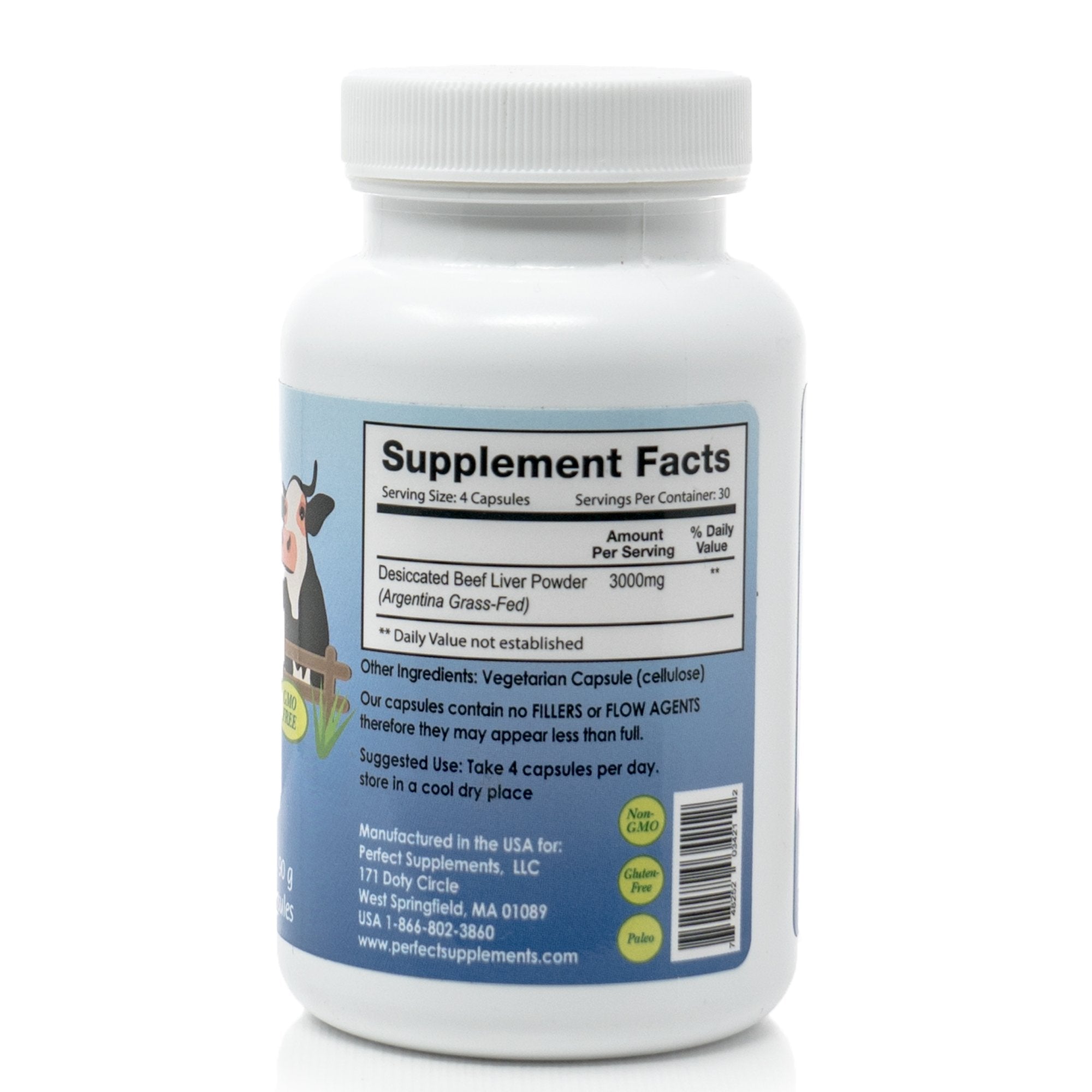 Product label highlighting protein, iron, vitamins A and B