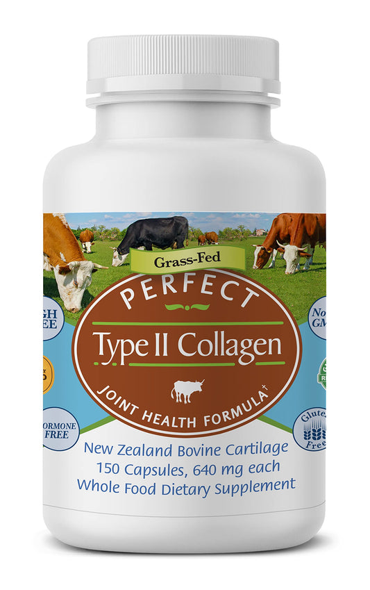 Front view of Perfect Type II Collagen bottle