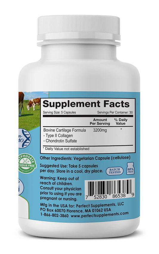 Product label showing ingredients and 150 capsules