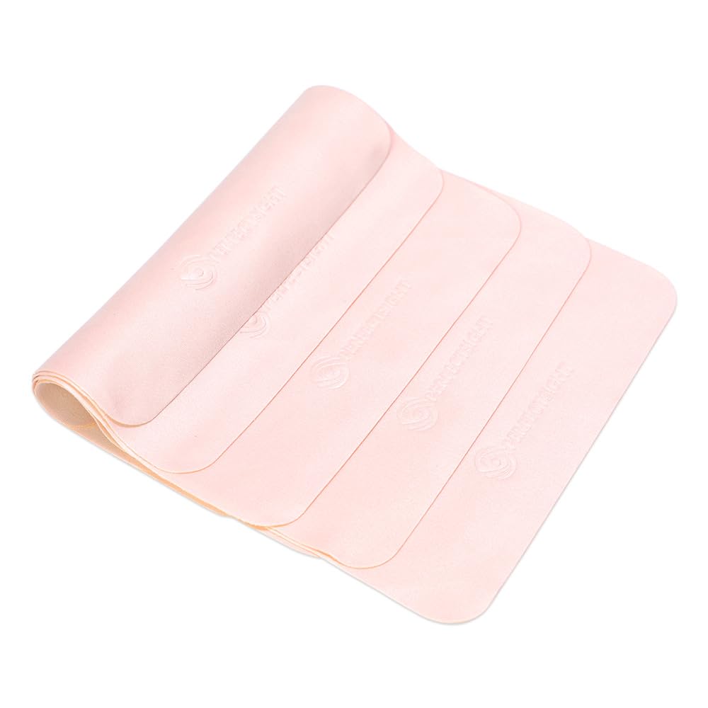 PERFECTSIGHT pink microfiber cloths 6-pack, 5.7 x 6.7 inches