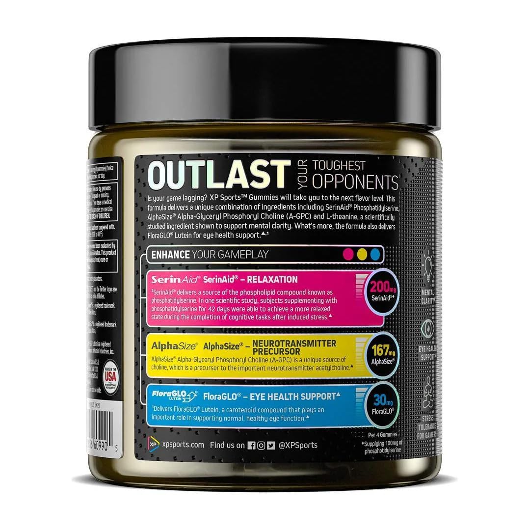 Person using Performance Sports Gummies during training or gaming