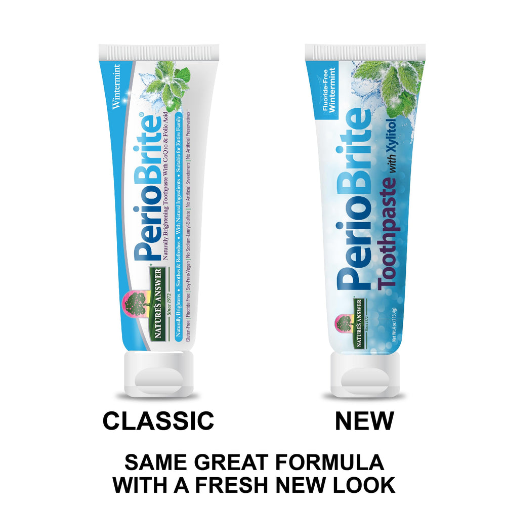 Ingredients label for PerioBrite toothpaste