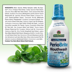 Assorted organic herbs featured in PerioBrite formula